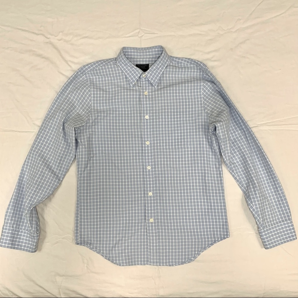 Abercrombie & Fitch LongSleeve ButtonUp Blue&White